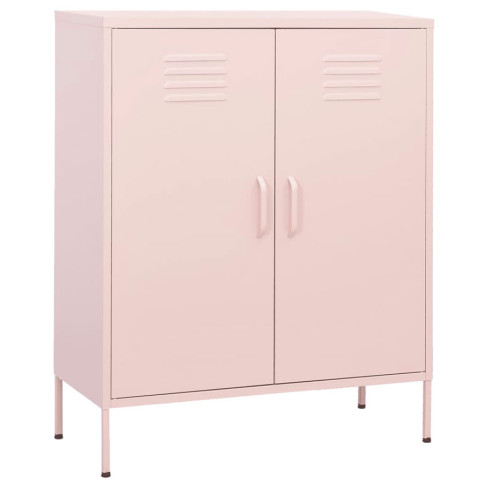 różowa stalowa szafka wielofunkcyjna na nóżkach do garażu piwnicy salonu warsztatu garu 8x