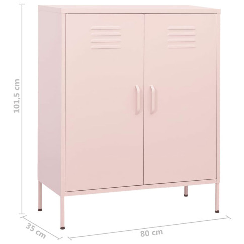 wymiary różowej metalowej szafki wielofunkcyjnej garu 8x