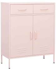 Różowa szafka wielofunkcyjna z 2 szufladami - Garu 3X w sklepie Edinos.pl