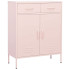 Różowa szafka wielofunkcyjna z 2 szufladami - Garu 3X