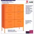 infografika metalowa szafka z 6 szufladami do garazu pomaranczowy garu 5x