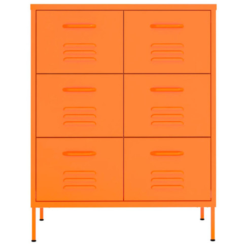 pomarańczowa stalowa szafka na narzędzia garu 5x