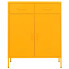 musztardowa żółta szafka stalowa z szufladami garu 3x