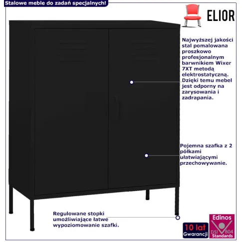 infografika stalowa szafka gospodarcza czarny garu 8x