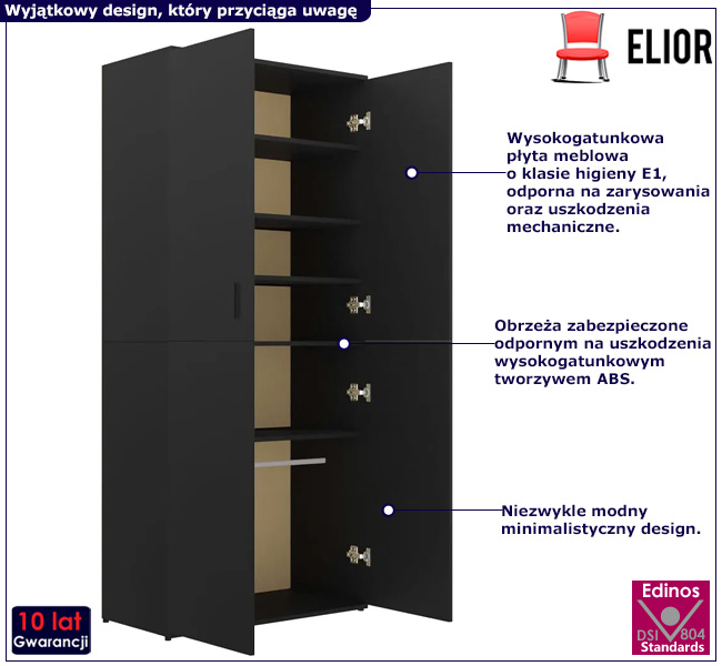 Czarna szafa na buty Marvo