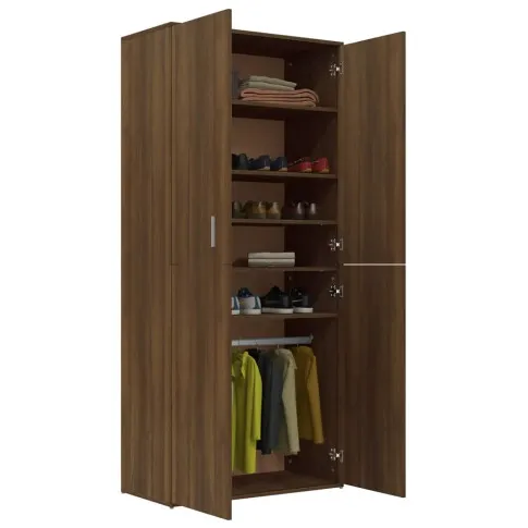 Brązowa wysoka szafa na buty Utosa