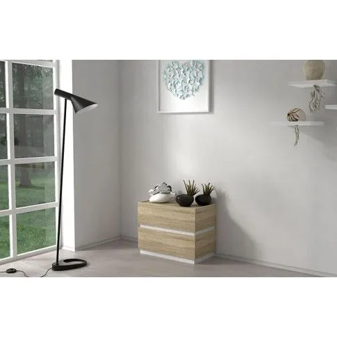 Zdjęcie szafka nocna do sypialni dąb sonoma Olet 2X | Edinos.pl