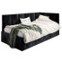 Tapicerowane łóżko młodzieżowe 80x200 - czarny - Barnet 3X