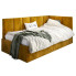 Tapicerowane łóżko młodzieżowe 80x200 - musztardowy - Barnet 3X