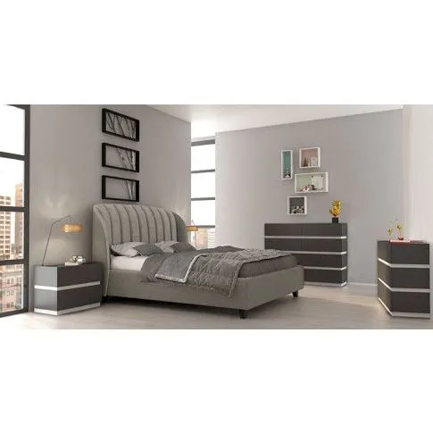 Szczegółowe zdjęcie nr 6 produktu Szafka nocna Olet 2X - grafit + biała