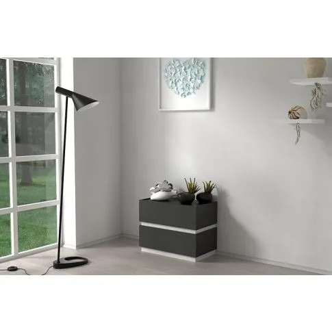 Zdjęcie grafitowa szafka nocna do łóżka Olet 2X | Edinos.pl