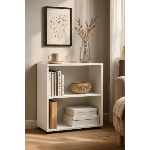 Otwarty biały regał biurowy na segregatory   Mavis