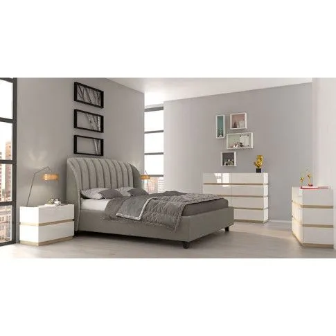 Szczegółowe zdjęcie nr 6 produktu Lakierowana szafka nocna Olet 3X - biała + dąb sonoma