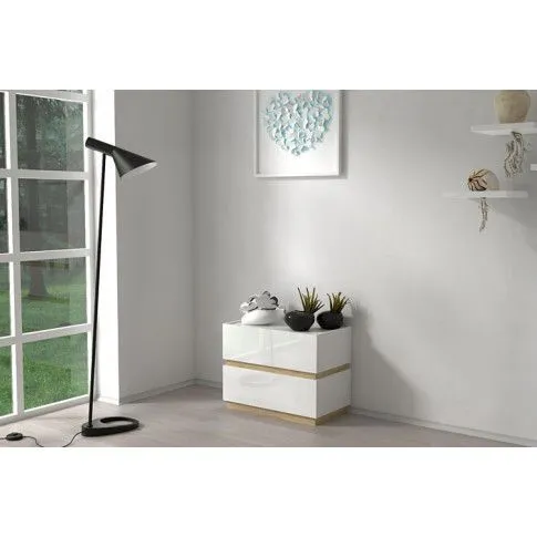 Zdjęcie lakierowana biała szafka nocna do sypialni Olet 3X | Edinos.pl