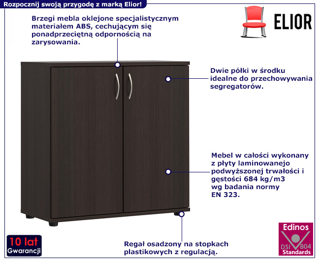 Komoda biurowa Lufresi kolor wenge