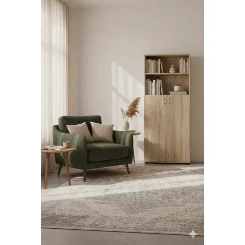 Skandynawski zamykany regał biurowy dąb sonoma   Erox