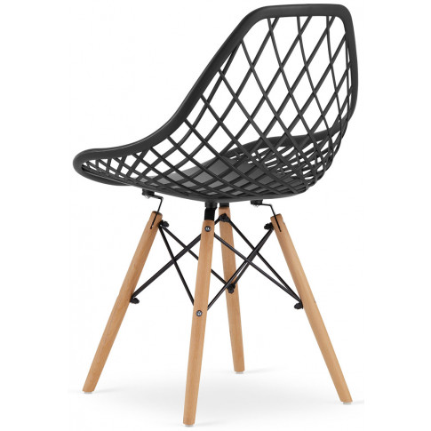 nowoczesny zestaw 4 sztuk krzeseł z ażurowym oparciem seram
