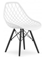 Białe ażurowe krzesło do stołu - Seram 4X w sklepie Edinos.pl