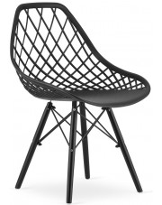 Czarne nowoczesne krzesło do kuchni - Seram 4X w sklepie Edinos.pl