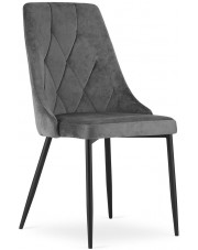 Ciemnoszare krzesło tapicerowane - Imre 3X w sklepie Edinos.pl
