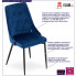 infografika zestawu 4 tapicerowanych granatowych krzeseł do jadalni Imre