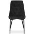 komplet 4 szt czarnych welurowych krzeseł tapicerowanych imre