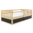 Sosnowe łóżko dziecięce z barierkami - Apio
