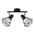 Czarny druciany plafon w stylu loft - A144-Vera