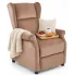 Beżowy rozkładany fotel wypoczynkowy - Nika 2X