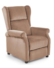 Rozkładany fotel wypoczynkowy - beżowy - Alden 2X w sklepie Edinos.pl