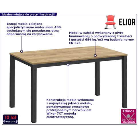 Biurko do gabinetu Sorig kolor dąb craft