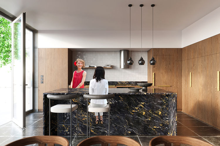 Lampa wisząca nad wyspę ze szklanym kloszem A156-Supremi