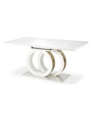 Biały rozkładany stół w stylu glamour - Sefrid w sklepie Edinos.pl