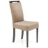 Krzesło drewniane z beżową tapicerką - Tridin