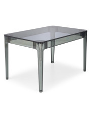 Prostokątny transparentny stół dymiony - Herlox w sklepie Edinos.pl