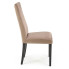 Drewniane krzesło z welwetową beżową tapicerką Iston 2X