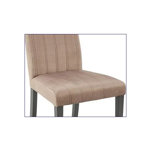 Tapicerowane pikowane beżowe krzesło do salonu Iston 2X
