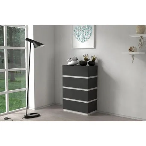 Zdjęcie szara komoda z 4 szufladami Toviros 4X | Edinos.pl