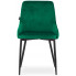 nowoczesny komplet 4 aksamitnych krzeseł do salonu kolor zielonu cinar