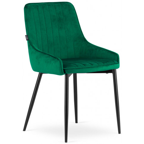 pluszowy komplet 4 krzeseł w kolorze zielonym cinar