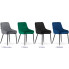 Kolory 4 szt welurowych krzeseł z ergonomicznym oparciem cinar