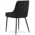 nowoczesny komplet 4 welurowych krzeseł kolor czarny cinar