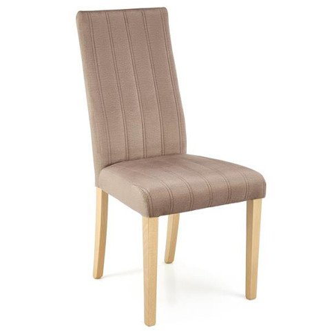 Drewniane krzesło z tapicerką beżową Ladiso