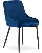 Niebieskie krzesło kuchenne nowoczesne - Cinar 3X w sklepie Edinos.pl