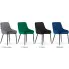 Kolory 4 szt welurowych krzeseł z ergonomicznym oparciem cinar