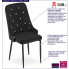 infografika kompletu eleganckich pikowanych krzeseł draco