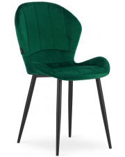Zielone welurowe krzesło kuchenne - Edi 3X w sklepie Edinos.pl