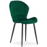 Zielone welurowe krzesło kuchenne - Edi 3X