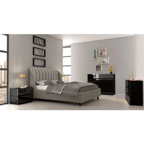 Szczegółowe zdjęcie nr 6 produktu Lakierowana komoda Toviros 5X - czarna