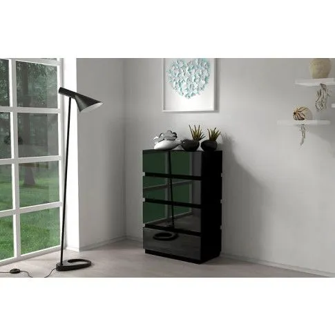 Zdjęcie lakierowana czarna komoda do salonu, biura Toviros 5X | Edinos.pl